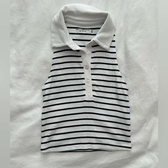 Abercrombie striped collar tank - Picture 1 of 2